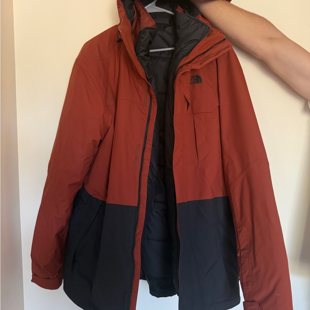 The North Face Men's Rust and Black Performance Jacket